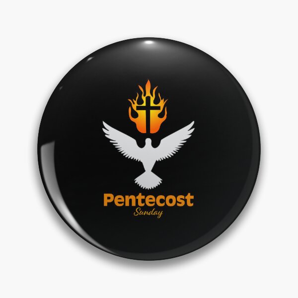 Item preview, Pentecost Sunday Art – Holy Spirit Dove with Flames of Fire Christian Design designed and sold by CrossCrafted.