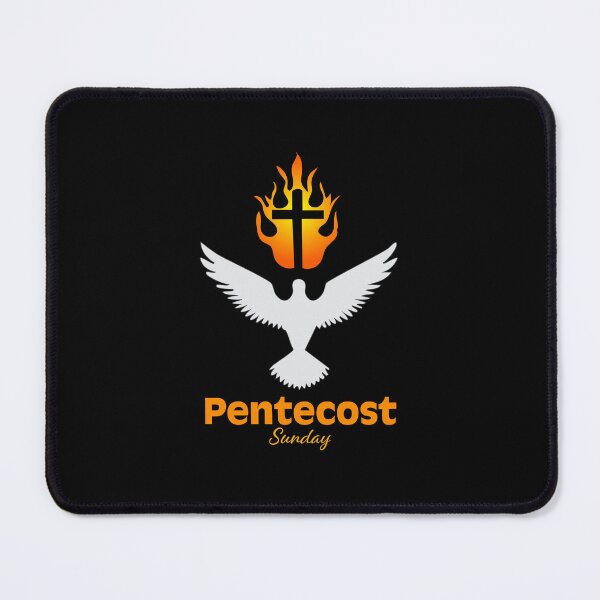Item preview, Pentecost Sunday Art – Holy Spirit Dove with Flames of Fire Christian Design designed and sold by CrossCrafted.