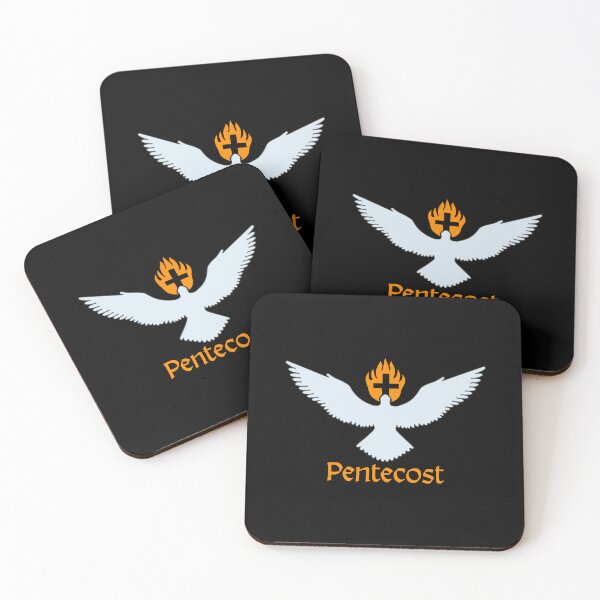 Item preview, Pentecost Sunday Art – Holy Spirit Dove with Flames of Fire Christian Design designed and sold by CrossCrafted.