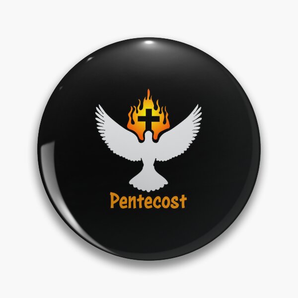 Item preview, Pentecost Sunday Art – Holy Spirit Dove with Flames of Fire Christian Design designed and sold by CrossCrafted.
