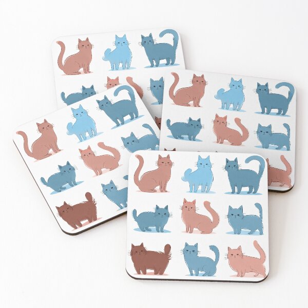 Item preview, Cute cats (blue&brown) designed and sold by maggiehuth.