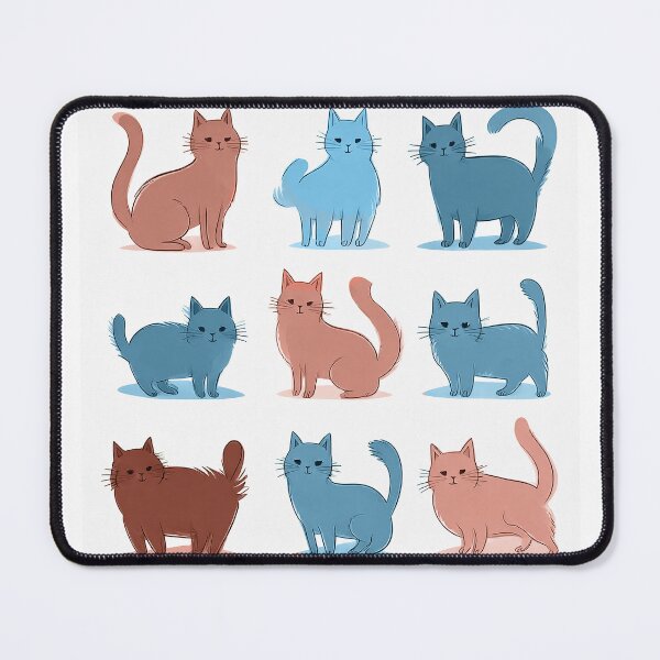 Item preview, Cute cats (blue&brown) designed and sold by maggiehuth.