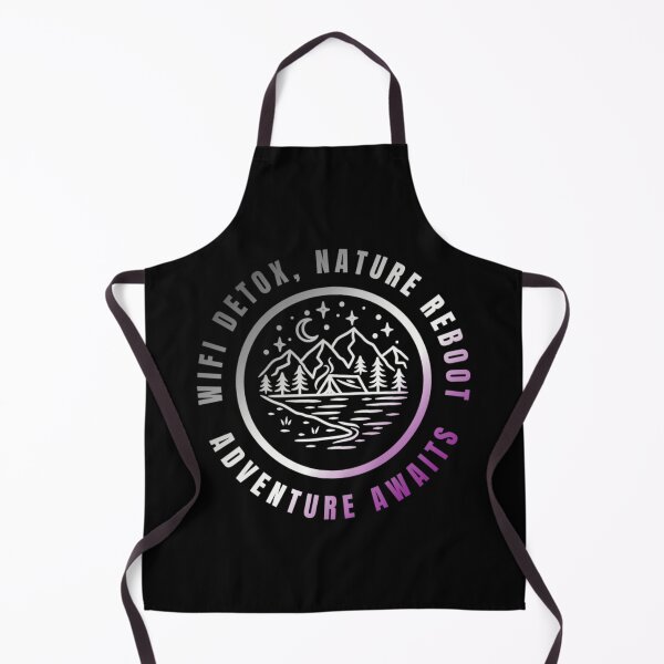 Item preview, Wifi Detox, Nature Reboot, Adventure Awaits, Asexual pride flag graphic, rainbow mountains, river, nature park, stars and crescent moon graphic, mental health matters, outdoors, nature,  designed and sold by PrideBeProud.