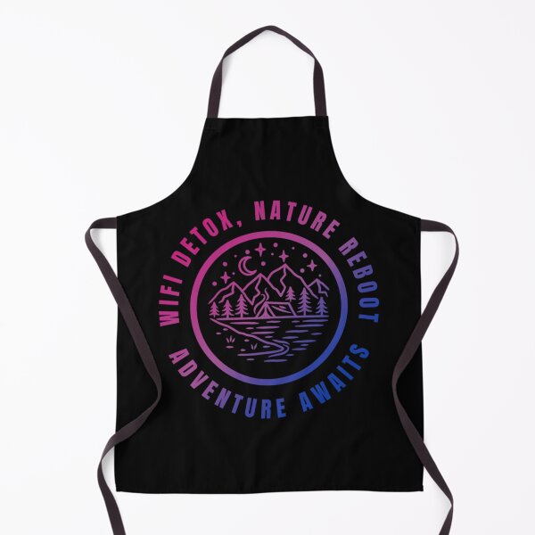 Item preview, Wifi Detox, Nature Reboot, Adventure Awaits, Bisexual pride flag graphic, rainbow mountains, river, nature park, stars and crescent moon graphic, mental health matters, outdoors, nature,  designed and sold by PrideBeProud.