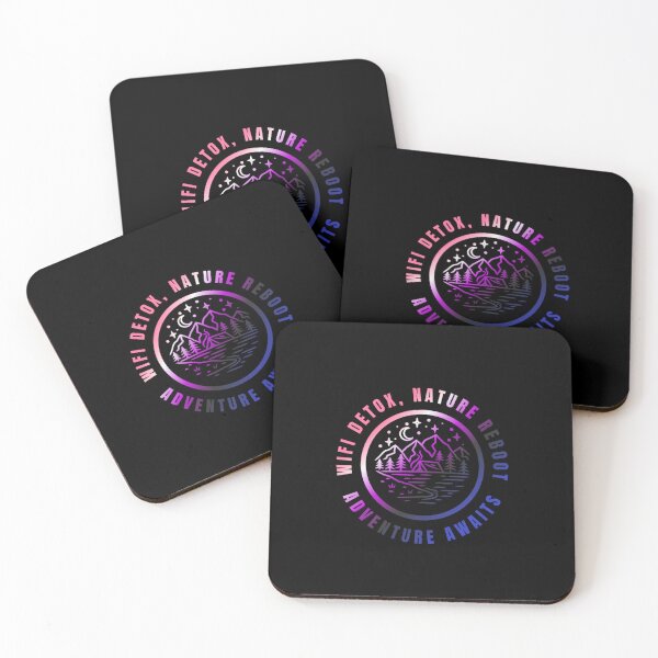 Item preview, Wifi Detox, Nature Reboot, Adventure Awaits, Genderfluid pride flag graphic, rainbow mountains, river, nature park, stars and crescent moon graphic, mental health matters, outdoors, nature,  designed and sold by PrideBeProud.