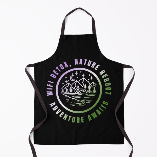 Item preview, Wifi Detox, Nature Reboot, Adventure Awaits, Genderqueer pride flag graphic, rainbow mountains, river, nature park, stars and crescent moon graphic, mental health matters, outdoors, nature,  designed and sold by PrideBeProud.