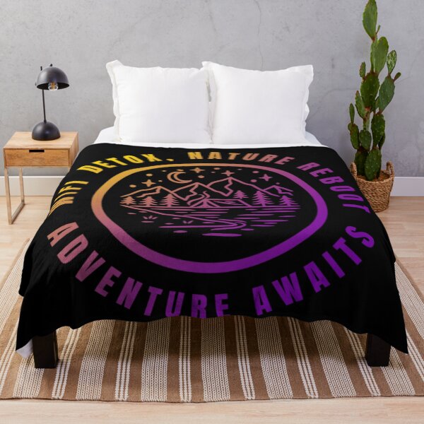Item preview, Wifi Detox, Nature Reboot, Adventure Awaits, Intersex pride flag graphic, rainbow mountains, river, nature park, stars and crescent moon graphic, mental health matters, outdoors, nature, designed and sold by PrideBeProud.