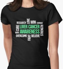 Words - Liver Cancer Awareness Gift Women's Fitted T-Shirt