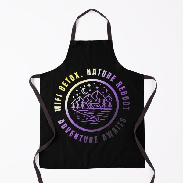 Item preview, Wifi Detox, Nature Reboot, Adventure Awaits, Nonbinary pride flag graphic, rainbow mountains, river, nature park, stars and crescent moon graphic, mental health matters, outdoors, nature,  designed and sold by PrideBeProud.
