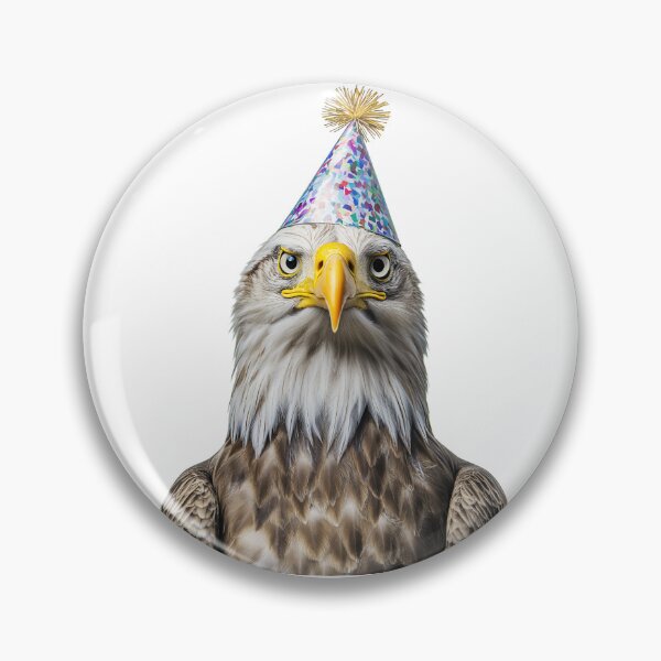 Item preview, Funny Eagle Wearing Birthday Party Hat designed and sold by LazyOwlStore.