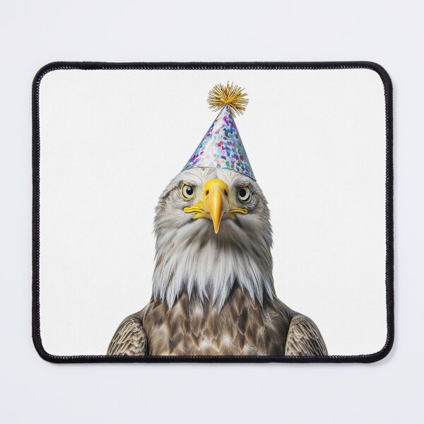 Item preview, Funny Eagle Wearing Birthday Party Hat designed and sold by LazyOwlStore.