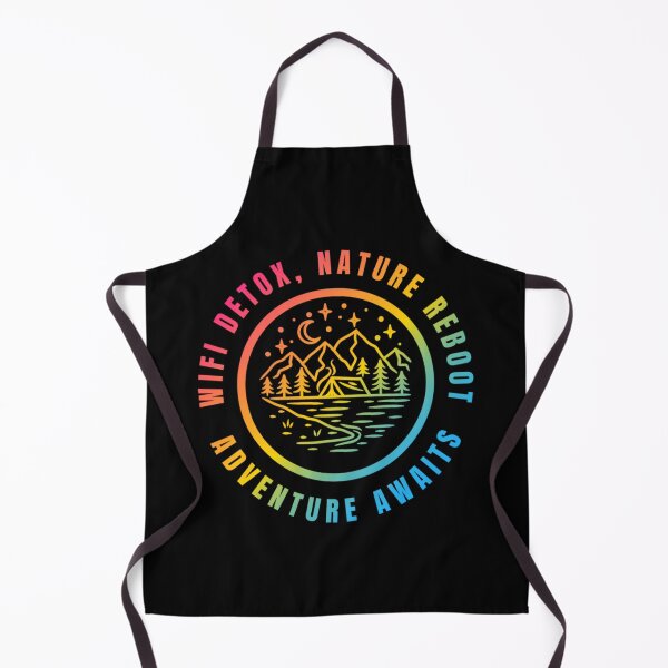 Item preview, Wifi Detox, Nature Reboot, Adventure Awaits, Pansexual pride flag graphic, rainbow mountains, river, nature park, stars and crescent moon graphic, mental health matters, outdoors, nature,  designed and sold by PrideBeProud.