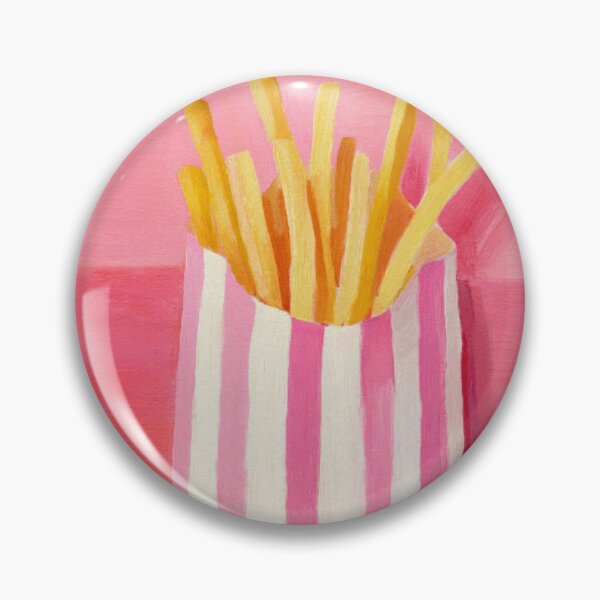Item preview, French Fries Pink Striped Bag Pop Art Food Illustration designed and sold by UtArt.