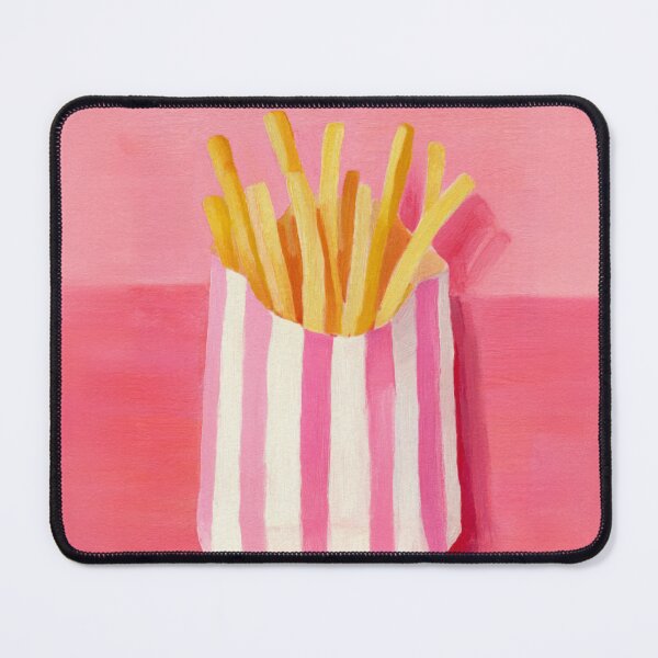Item preview, French Fries Pink Striped Bag Pop Art Food Illustration designed and sold by UtArt.