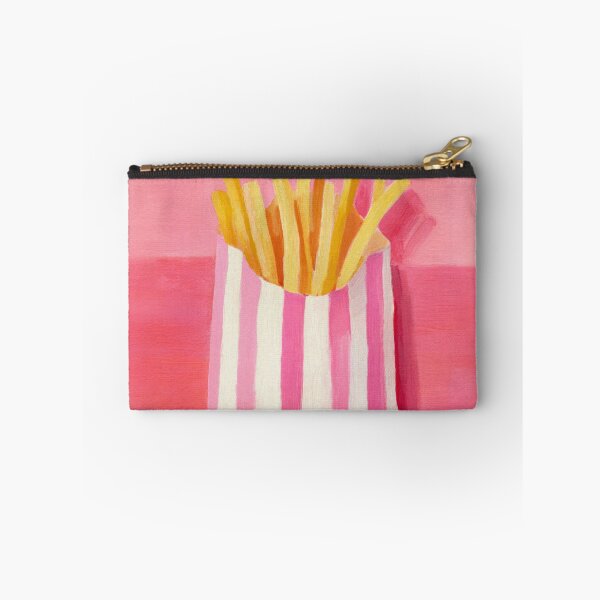 Item preview, French Fries Pink Striped Bag Pop Art Food Illustration designed and sold by UtArt.