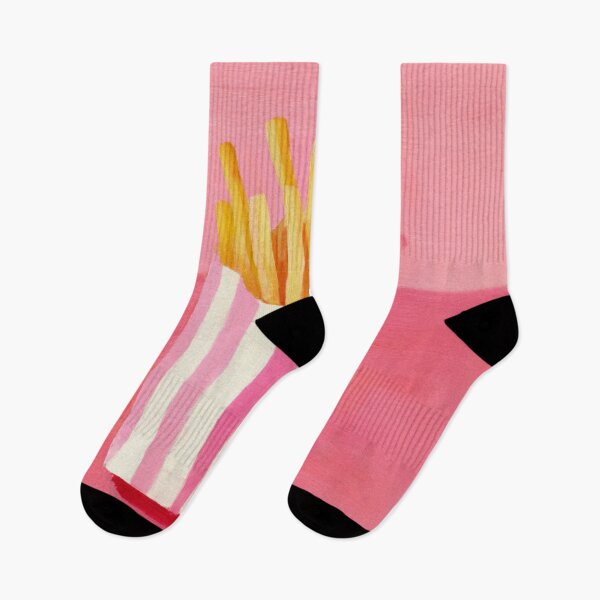 Item preview, French Fries Pink Striped Bag Pop Art Food Illustration designed and sold by UtArt.