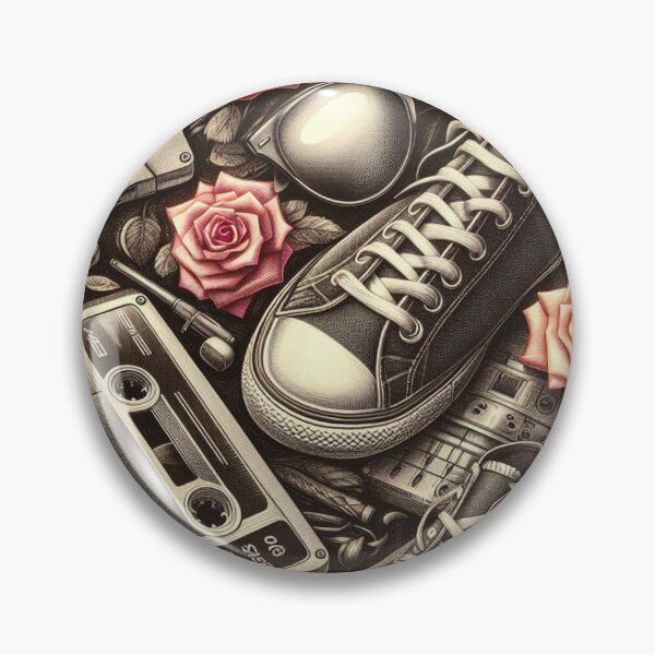 Item preview, Floral & Shoe Elements – AI Artwork with Feminine-Tomboy Charm for Trendy Clothing and Accessories for Women & Girls designed and sold by knalpot-design.