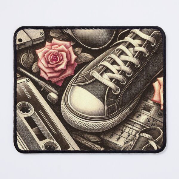Item preview, Floral & Shoe Elements – AI Artwork with Feminine-Tomboy Charm for Trendy Clothing and Accessories for Women & Girls designed and sold by knalpot-design.