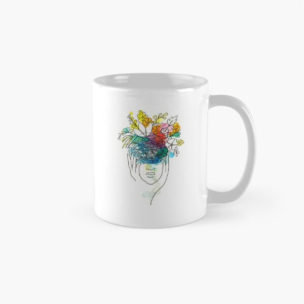 Aperçu de l'œuvre Un bel esprit - Femme florale créée et vendue par Inky Paige.