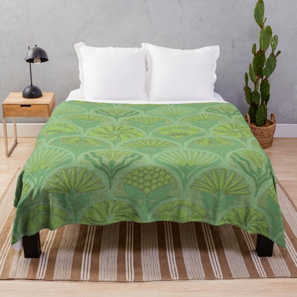 Item preview, Petal Imprints - Block Print Florals S-Frog Green designed and sold by Carina Parry Studios.