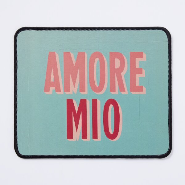 Item preview, Amore Mio Typography Pastel Shapes Art Peach Grey Tones designed and sold by UtArt.