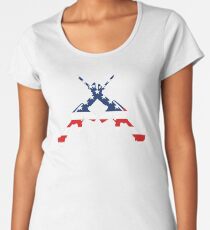 Patriotic American Guns Crossed Design Women's Premium T-Shirt