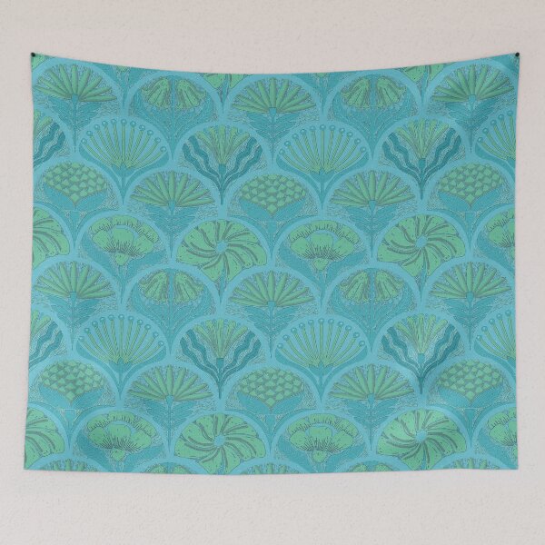 Item preview, Petal Imprints - Block Print Florals T-Blue Hosta designed and sold by Carina Parry Studios.