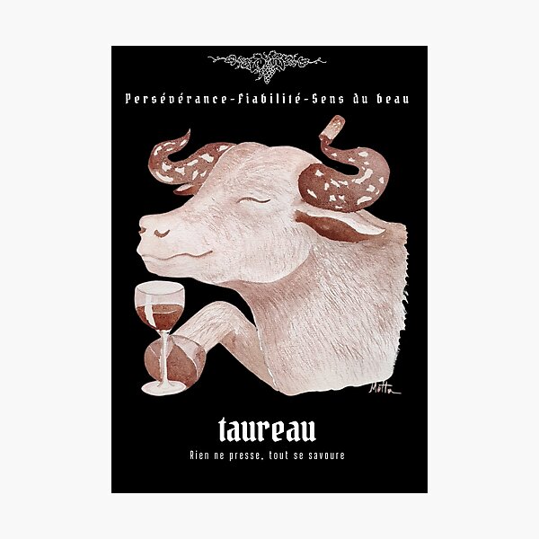 Item preview, Oeno-Astrology: Taurus in Wine 2 designed and sold by vinsurtoile.