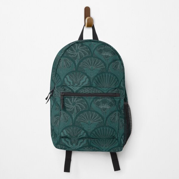 Item preview, Petal Imprints - Block Print Florals U-Gable Green designed and sold by Carina Parry Studios.
