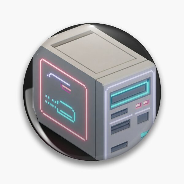 Artikelvorschau, 90er Retro Computer Pixel Art | Holografisches Neon-Design entworfen und verkauft von TM Creations.