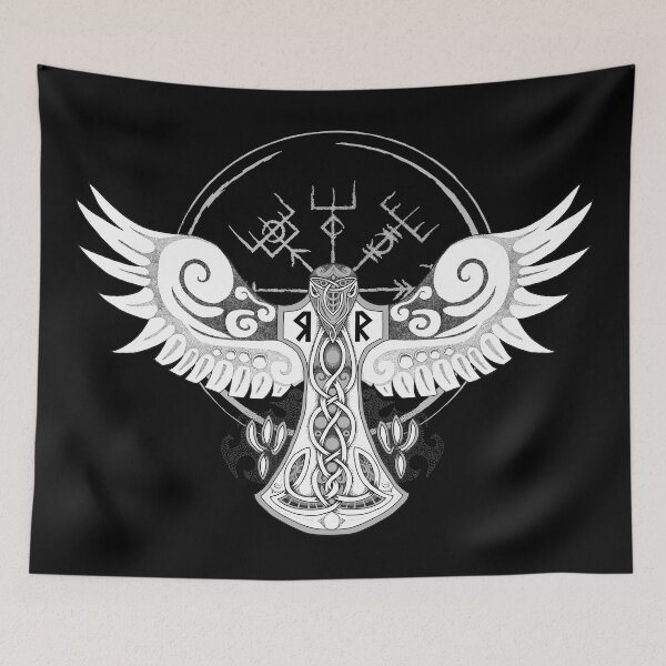 Item preview, Celtic Raven - Travellers Totem (Grey) designed and sold by BassInstinct.