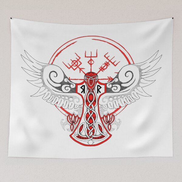 Item preview, Celtic Raven - Travellers Totem (Red) designed and sold by BassInstinct.