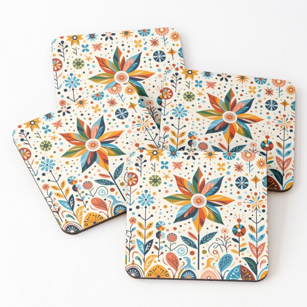 Item preview, Windmill Flower Scandinavian Folk Art by heidiannemorris © designed and sold by FOLK ART FUSION by heidiannemorris.