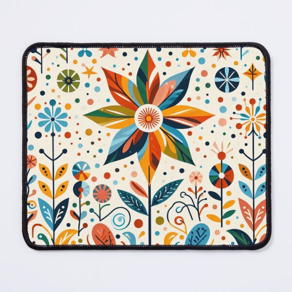 Item preview, Windmill Flower Scandinavian Folk Art by heidiannemorris © designed and sold by FOLK ART FUSION.