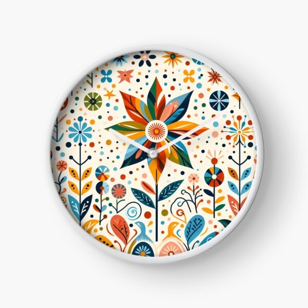 Item preview, Windmill Flower Scandinavian Folk Art by heidiannemorris © designed and sold by FOLK ART FUSION by heidiannemorris.