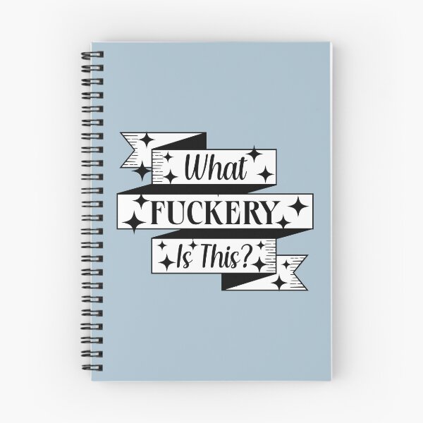 Item preview, What Fuckery Is This Funny Swearing Sarcastic Quote with Twinkling Stars & Vintage Ribbon designed and sold by hiacynto.