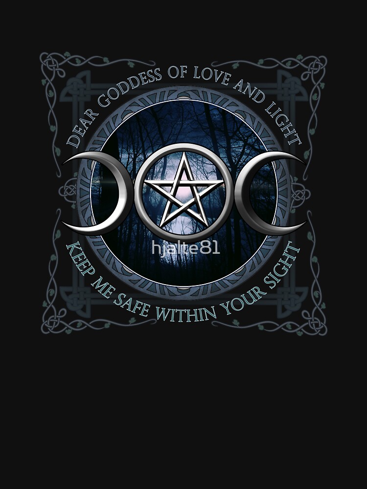 Thumbnail 7 of 7, Classic T-Shirt, Moon Goddess of Love and Light designed and sold by hjalte81.