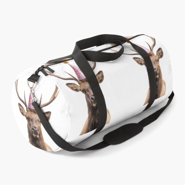 Item preview, Funny Elk Wearing Birthday Party Hat designed and sold by LazyOwlStore.