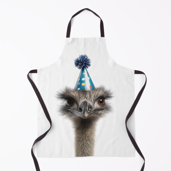 Item preview, Funny Emu Wearing Birthday Party Hat designed and sold by LazyOwlStore.