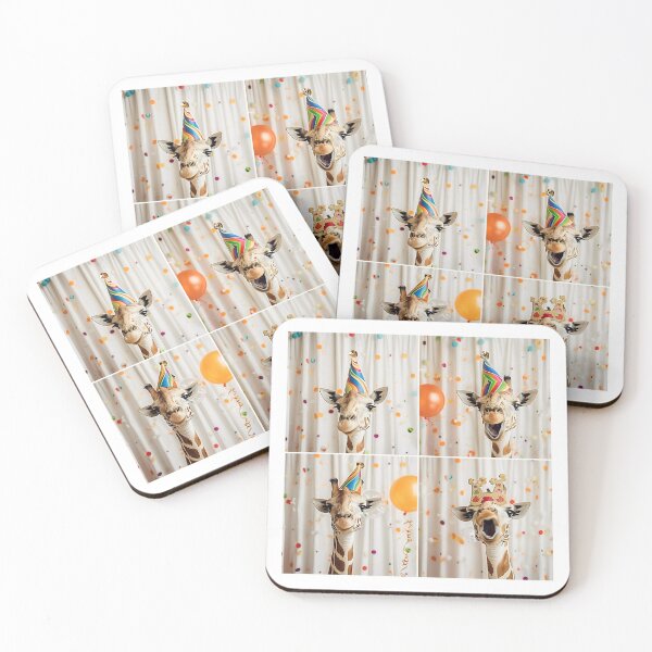Item preview, Birthday Party Smiling Giraffe Celebration Photobooth designed and sold by RockFireMerch.
