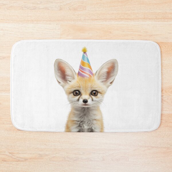 Item preview, Funny Fennec fox Wearing Birthday Party Hat designed and sold by LazyOwlStore.