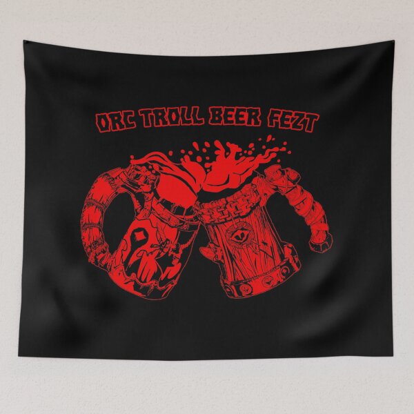 Item preview, Orc & Troll Beer (Mono Red) designed and sold by BassInstinct.