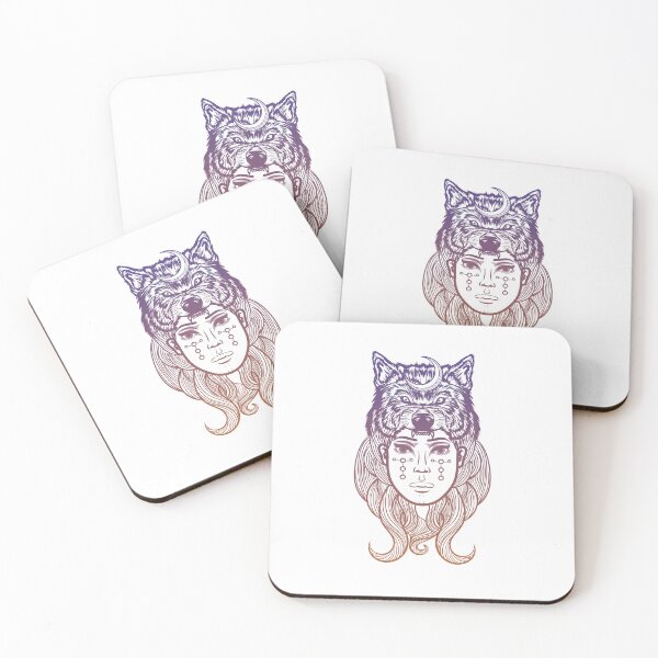 Item preview, Moon Wolf Goddess designed and sold by TheMoonlightShop.