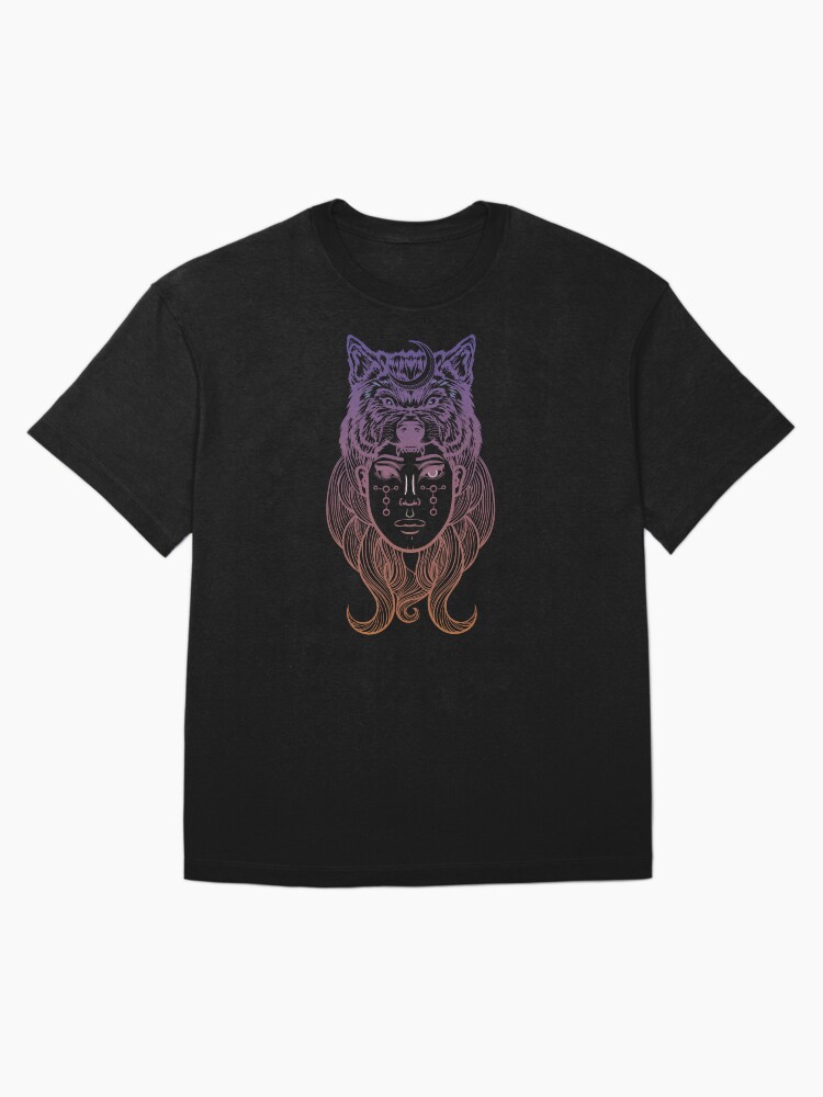 Thumbnail 3 of 7, Oversized T-Shirt, Moon Wolf Goddess designed and sold by hjalte81.