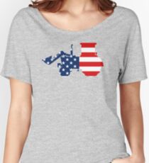 Patriotic American Loading Vehicle Design Women's Relaxed Fit T-Shirt