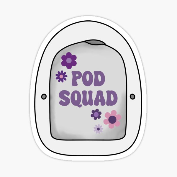 Item preview, POD Squad Type 1 Diabetes Omnipod Insulin Pump - Diabetes Humor T1D Awareness designed and sold by Ink & Insulin Creative Studio.