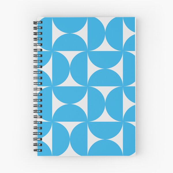 Item preview,  Minimalist Mid Century Blue Half Circles Pattern on White  designed and sold by Yasminepatterns .