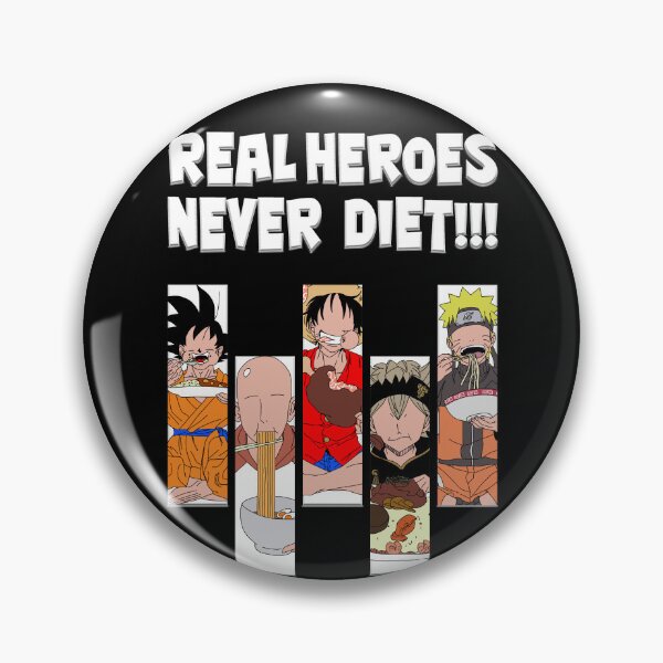 Item preview, Real Heroes Never Diet  designed and sold by BassInstinct.