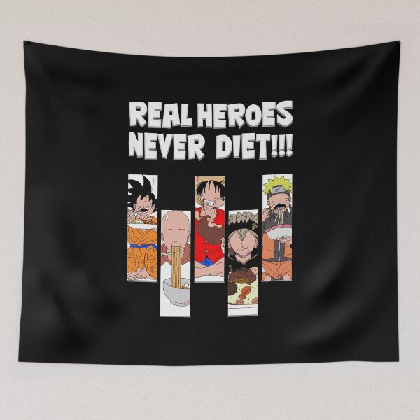 Item preview, Real Heroes Never Diet  designed and sold by BassInstinct.