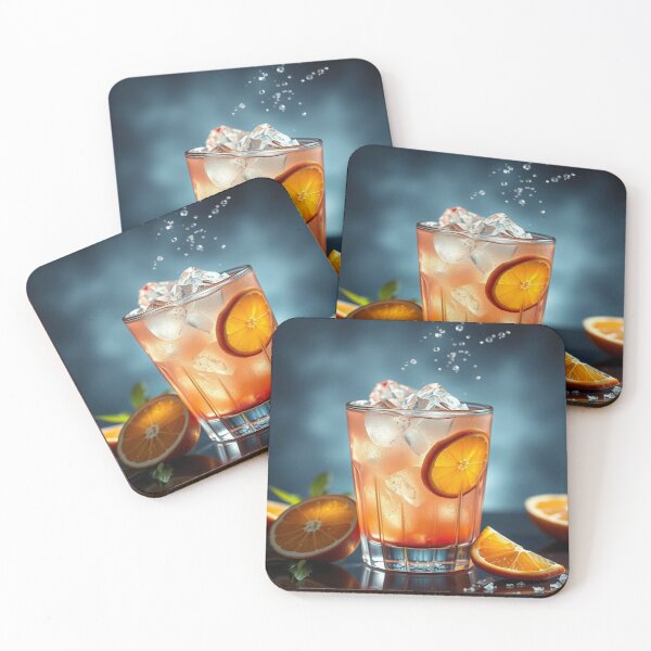 Item preview, An atmospheric drink artwork – a hyper-realistic cocktail with detailed ice crystals designed and sold by FotoworldEdel.